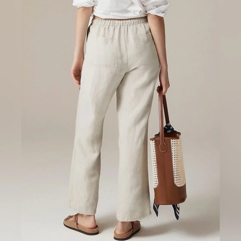 014/ bw527 j crew Soleil Linen Pants XL NWT - Picture 2 of 4